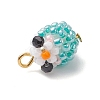 Glass Seed Beaded Bird Charms PALLOY-MZ00971-02-4