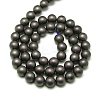 Frosted Non-magnetic Synthetic Hematite Round Bead Strands G-J344-12mm-2