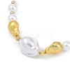 Rack Plating Brass & ABS Imitation Pearl Beaded Necklaces NJEW-P317-13B-G-1