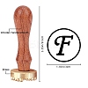 1Pc Golden Tone Brass Stamp Head DIY-CP0008-41F-5