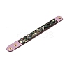 Faux Suede Snap Cord Bracelet BJEW-F428-06-1
