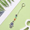 Chakra Glass Dowsing Pendulum Pendants PALLOY-JF01064-6