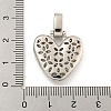 Brass Micro Pave Clear Cubic Zirconia Pendants KK-B099-01P-V-3