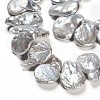 Teardrop Natural Baroque Pearl Keshi Pearl Beads Strands PEAR-R015-10-3