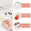 12Pcs 12 Color Iron Shower Bathroom Curtain Rings HJEW-AB00221-4