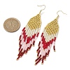 Bohemian Style TOHO Round Seed Tassel Dangle Earrings EJEW-MZ00153-3