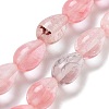 Cherry Quartz Glass Beads Strands G-B106-A01-02-1