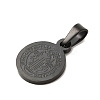 Flat Round with San Benito & Word 304 Stainless Steel Charms STAS-I036-03B-01-2