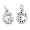 Brass Micro Pave Grade AAA Cubic Zirconia Charms LS-ZIRC-P067-11P-G-NR-2