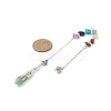 Mixed Natural Gemstone Pointed Drowsing Pendulums PALLOY-JF01992-3