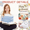 Wooden 2-Ring Loose Leaf Binder Postcard Phote Album Cover DIY-WH0547-015-4