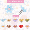30Pcs Flower Resin Push Pin FIND-CN0001-80-2