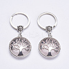 Natural Rose Quartz Keychain KEYC-G043-C04-1