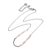 Faceted Round Natural Sunstone Beaded Necklaces NJEW-A045-05P-2
