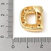 Brass Micro Pave Clear Cubic Zirconia Pendant KK-Z046-01G-D-3
