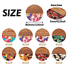 16Pcs 8 Colors Transparent Resin & Walnut Wood Pendants RESI-TA0002-10-3