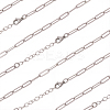 10Pcs 667 Stainless Steel Paperclip Chain Necklaces NJEW-BBC0001-48C-P-1