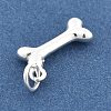 925 Sterling Silver Charms with 925 Stamp and Jump Rings STER-S007-01B-S-2