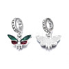 Rack Plating Alloy Enamel European Dangle Charms MPDL-N039-040-2