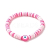 Handmade Polymer Clay Heishi Beads Stretch Bracelets Set BJEW-JB07406-03-2