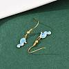 Ocean Series 304 Stainless Steel Enamel Dangle Earrings EJEW-K017-01B-G-3