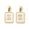 Ion Plating(IP) 304 Stainless Steel Pave Shell Pendants STAS-G327-01G-Z-1