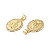 Rack Plating Brass Pave Cubic Zirconia Pendants KK-O142-17G-3