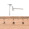 Tarnish Resistant 304 Stainless Steel Flat Round Blank Peg Stud Earring Findings X-STAS-S028-24-2