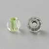 Bicone Center Dyed Transparent Glass Beads LS-GLAA-WH0055-38A-2