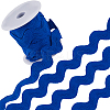 10 Yards Polyester Wavy Fringe Trim Ribbon OCOR-GF0004-25B-1