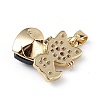 Real 18K Gold Plated Rack Plating Brass Micro Pave Cubic Zirconia Pendants KK-C015-31G-14-3
