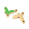 Ion Plating(IP) 304 Stainless Steel Enamel Connector Charms STAS-Z078-21G-2