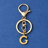304 Stainless Steel Initial Letter Charm Keychains KEYC-YW00005-07-1