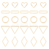40Pcs 5 Styles Brass Linking Rings KK-UN0002-97-1