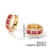 Circle Brass Micro Pave Cubic Zirconia Hoop Earrings for Women PS5646-5-1