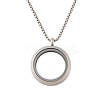 Non-Tarnish Vacuum Plating 304 Stainless Steel Ring Pendant Necklaces NJEW-N055-22B-P-2