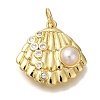 Rack Plating Brass Micro Pave Cubic Zirconia Pendants KK-I720-47G-1