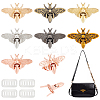 6Pcs 6 Styles Bees Zinc Alloy Twist Bag Lock Purse Catch Clasps PURS-UN0001-05-1