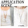 3Pcs 3 Style Natural Rose Quartz/Flower Amazonite/Red Aventurine & Wood Beaded Name Card Holder HJEW-SC0001-27-5