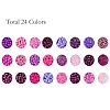 Purple Series 600G 24 Colors Glass Seed Beads SEED-JP0008-06-4mm-2