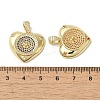 Brass Micro Pave Cubic Zirconia Pendants KK-C058-15G-3