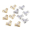 Brass Micro Pave Clear Cubic Zirconia Links Connectors ZIRC-A020-23-1