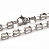 Tarnish Resistant 304 Stainless Steel Box Chain Bracelets LS-BJEW-M165-01P-2