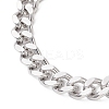 Brass Cuban Link Chain Bracelets for Men Women BJEW-JB13243-4