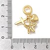 Brass Micro Pave Clear Cubic Zirconia European Dangle Charms KK-D431-033E-G-3