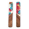 Transparent Resin & Walnut Wood Big Pendants RESI-TAC0017-70-A04-2