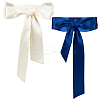 2Pcs 2 Colors Satin Cloth Ribbon Wrap Around Chain Belts AJEW-CP0009-47-1