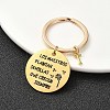 201 Stainless Steel & Brass Letter Keychain KEYC-YW00095-20-1