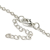 Letter A~Z Antique Silver Plated Alloy with Synthetic Turquoise Pendant Necklaces NJEW-G080-01A-4