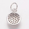 Brass Cubic Zirconia Pendants ZIRC-K070-21-3